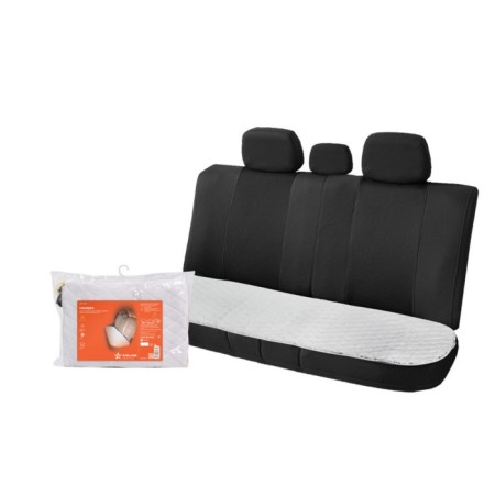 Artificial fur cape, white with a short pile, in the back seat-1