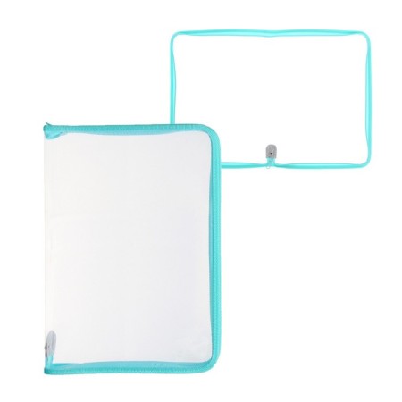 Plastic folder A4, 325 x 230 x 25 mm, lightning around, calligrata "office", PM-A4-01, 0.5 mm, transparent, pastel, mint-1