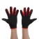 Motorcycle gloves, off-season, single-sized, black and red