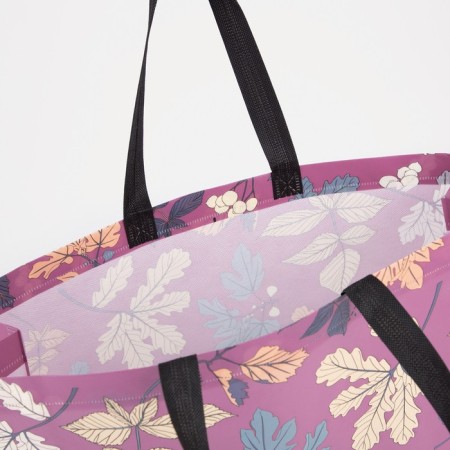 Household bag without fastening, purple color-2