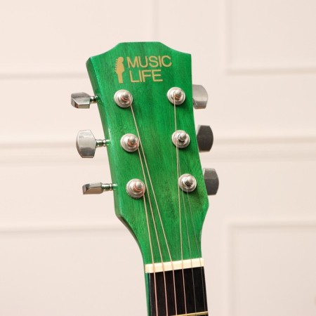 Acoustic guitar Music Life QD-H38Q-HW, Green-1