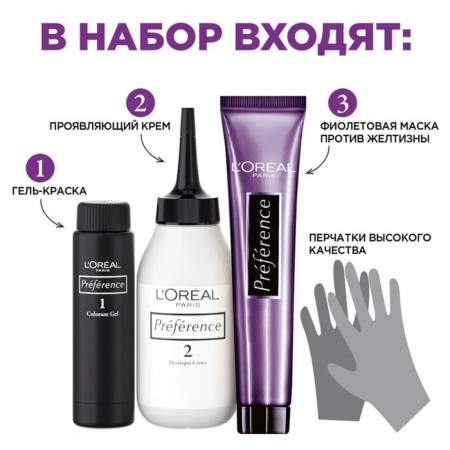 Hair dye l’Oreal Preference Recital "Copenhagen", tone 8.1, light-brown ashen-2