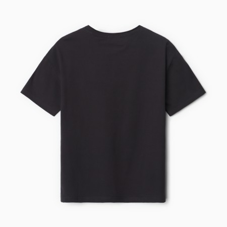 T-shirt for a boy, dark gray color, height 140-3