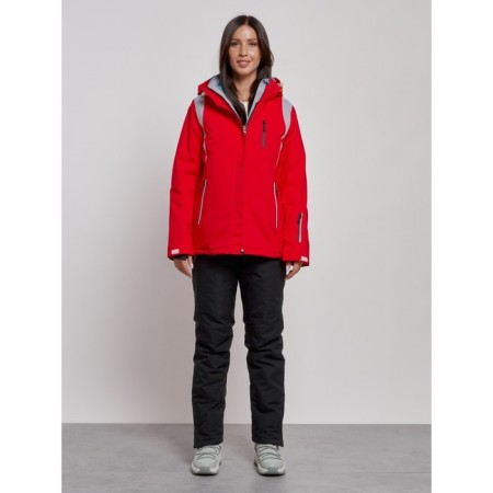 Ski costume female winter, size 44, red color-2