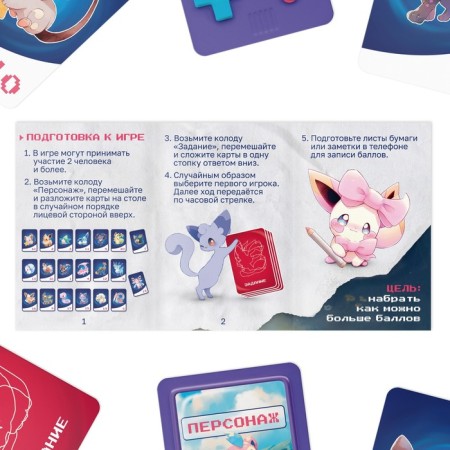 The board game “Who is who. Anime Style ", 50 cards, 10+-2