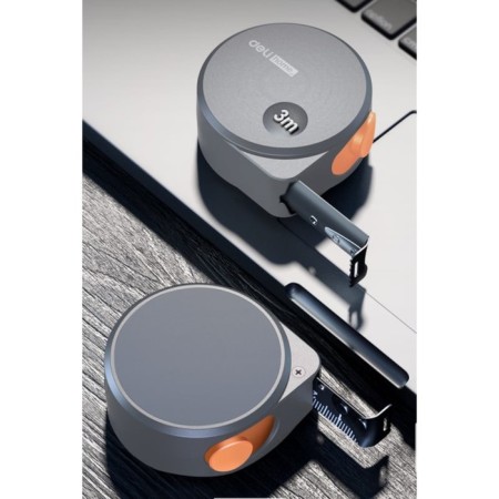 Roulette Deli HT8316C 112896, Softtach Corps, Gray, 3 m x 16 mm-4