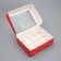 Folding box for 12 cupcakes with a “Happy New Year” window 32.8 x 25.6 x 10 cm, New Year
