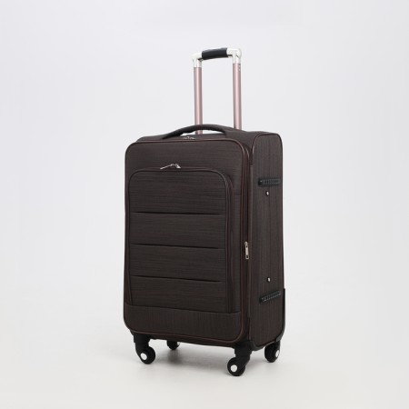 Small 24 suitcase "on lightning, code castle, with extension, brown color