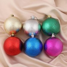 Set of balls plastic D-8 cm, 6 pcs 