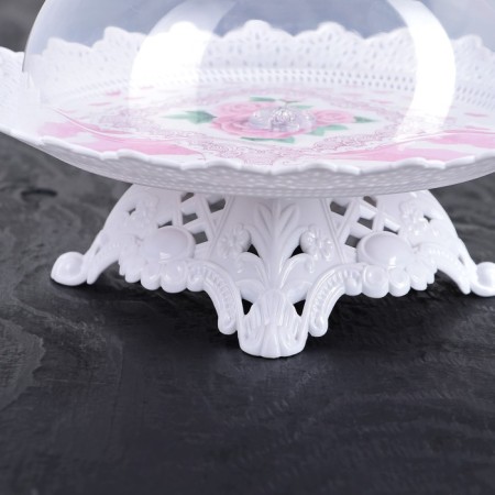 A dish for a cake and cakes with a lid "Bant", d = 18.5 cm, color mix-2