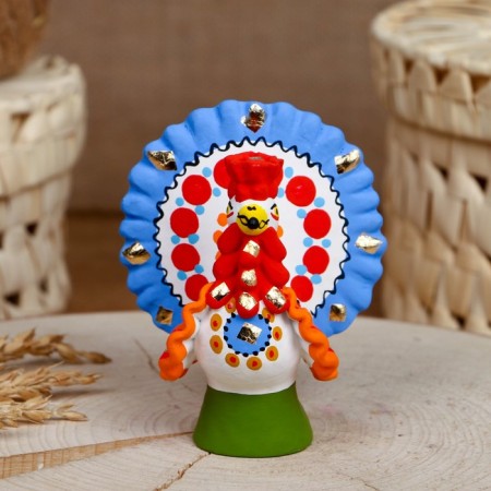 Dymkovo toy "Temple on the mortar", 9 cm, mix-2