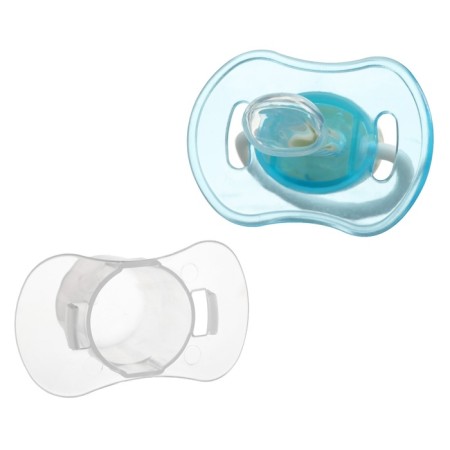 Nipple - orthodontic dummy with a container, +3 months., Blue color-8