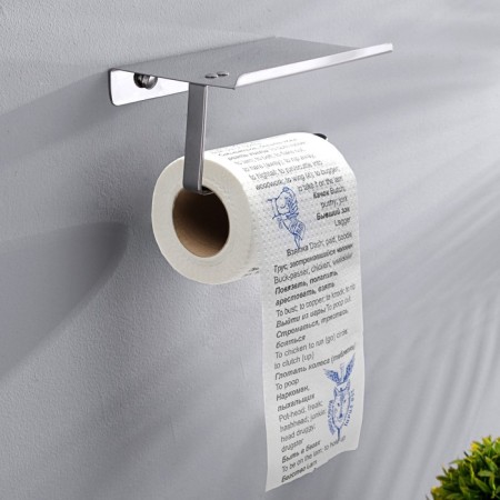 Souvenir toilet paper "Russian-English phrasebook", 1 part, 9x10x9 cm