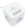 Network filter Cablexpert Cube Cube-3-U4-W-1.5, 3P, 10A, 4xUSB, 1.5m, Ur. Protection 4+, White
