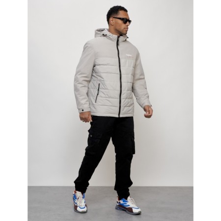 Male spring jacket, size 50, light-gray color-2