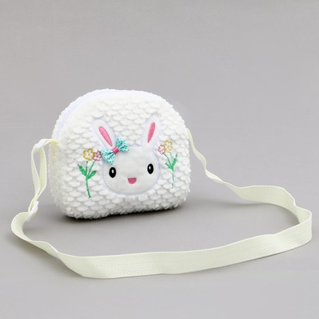 Children's bag "Bunny with a bow", 20 cm, white color