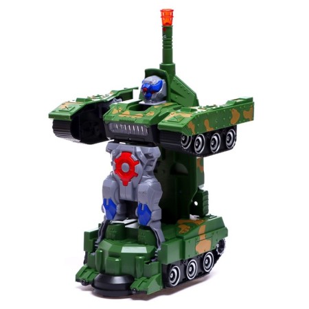 The Tank robot is transformed, light and sound effects, it works from batteries-4