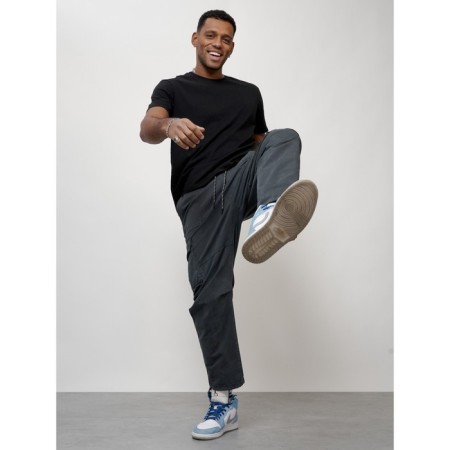 Cargo jeans men, size 44-46, dark gray color