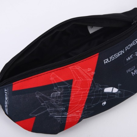 Bag on the belt "Russian Power", 32 x 8 x 15 cm, lightning department, black-1
