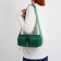 Youth bag with zipper, green color