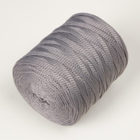 Knitting cord 100% polyester 5 mm cylinder, 180 g, 140 m 15 - gray-1