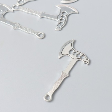 Decor for creativity Metal "ax" silver 2.8x5.9 cm-1