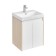 Tumbling under the Aquaton sink Scandil Doors, 55 cm, white gloss color, oak Verona