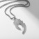 Pendant of the male "opening" bend, silver color, 69 cm