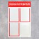 Information stand “Consumer Corpourine” 4 pockets (3 flat A4, 1 volumetric A4), red color