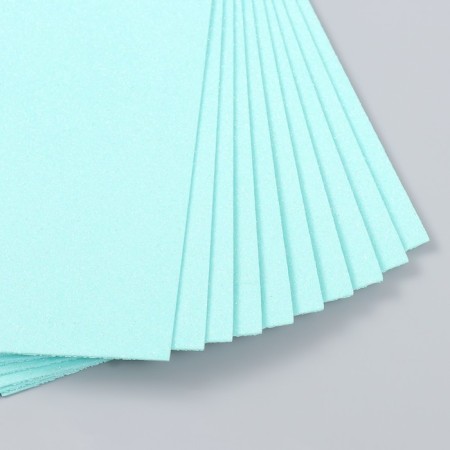 Foamiran glitter 2 mm 20x30 cm, sea wave-1
