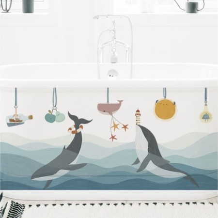 Sticking plastic interior color "Whale games" 60x85 cm