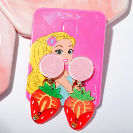 Children's clips "Choselka" summer, strawberries, colored-2