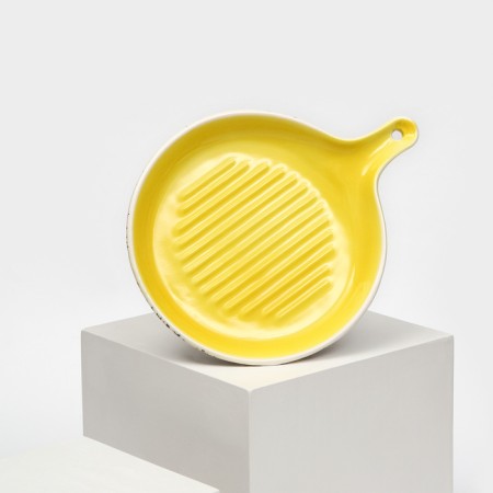 Ceramic "Classic" baking form, yellow, 1 variety, Iran-4