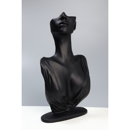 Bust for jewelry 18 × 8 × 32, hole in the ear, black color-8