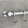 A wall hook on a bar, moving, accoona a163-4, 4 pcs, color chrome