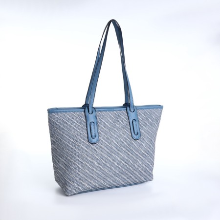 Women's bag with lightning, average size, blue color-2