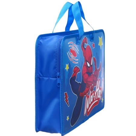 Plastic folder with A4 handles, on a zipper, 80x330x240 mm, spider-man-2