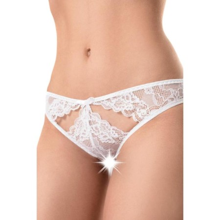 Erolanta lace panties with openwork cuts, white, size 46-48-5