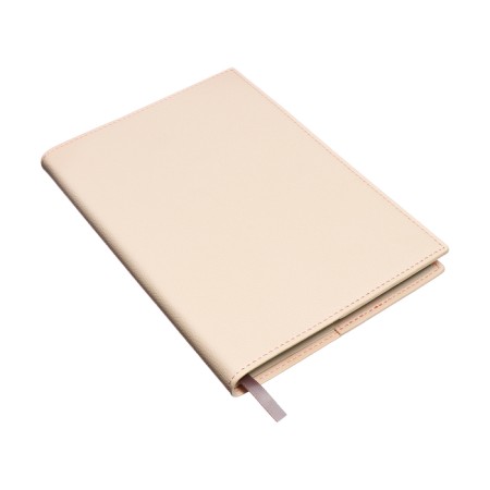 Organizer, A5, 128 sheets, a cage, the cover of the leatherette, with a side bookmark, "business", beige-1
