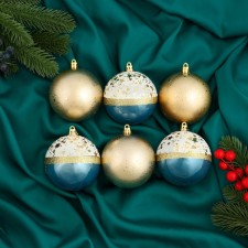 Set of balls plastic D-8 cm, 6 pcs 
