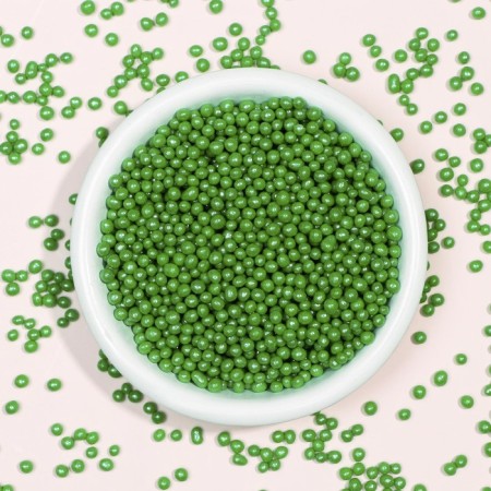 Confectionery sprinkling with a soft center "Pearls". Green, 2-5 mm, 50 g-1