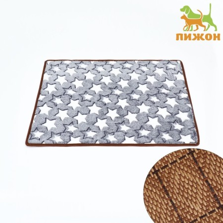 ALRUARE RAVING RASE, Bilateral (fleece+rattan), 65 x 50 cm, gray-1