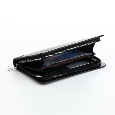 Pearl husband 21.5*11*3 cm, 3 depth, d/cards, d/coins, on lightning, black-4