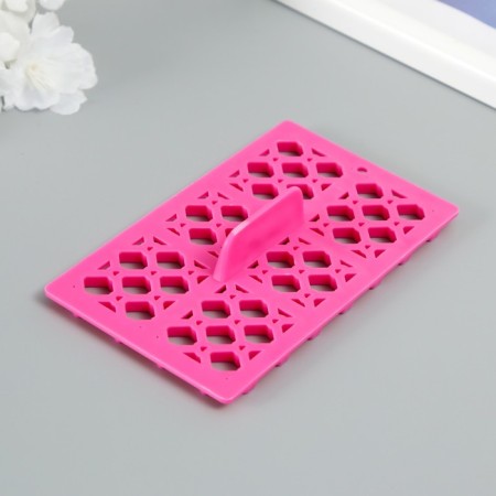 Plastic stamp "Rhombus with heart" 12.8x7.5 cm-2