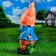 Garden figure "Dwarf with a hoe" 48cm