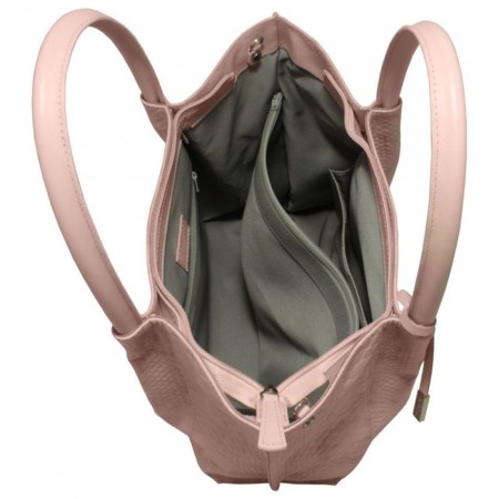 Shopper bag, lightning department, external pocket, pink color-2