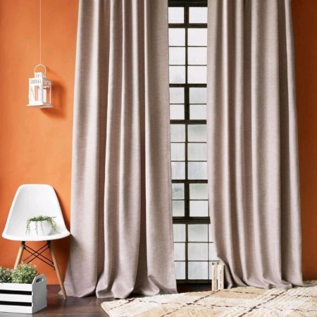 Set of curtains "Buddy", size 140 x 270 cm - 2 pcs, picking up - 2 pcs, brown