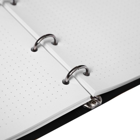 Notebook A5, 120 sheets, on 4 rings, Limited No. 4, cover Cover Cardboard, Soft-Touch lamination, rounded corners-4