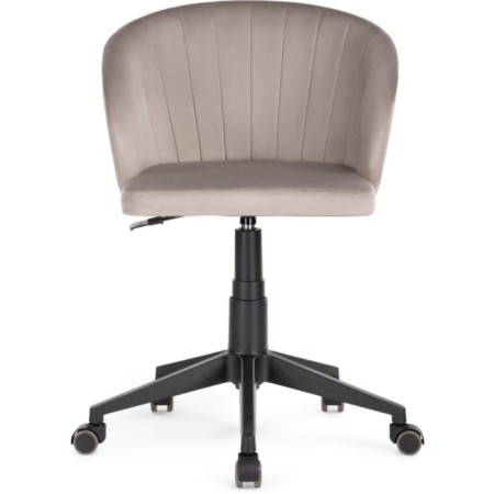 Computer chair Plastic Plastic/velor, black/beige 59x60x78 cm-2