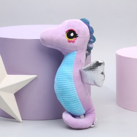 Soft toy "Sea Horse", purple color-3